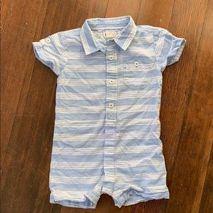 Boys blues/white striped one piece